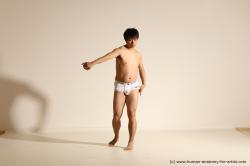 Underwear Martial art Man Asian Moving poses Average Short Black Dynamic poses Academic